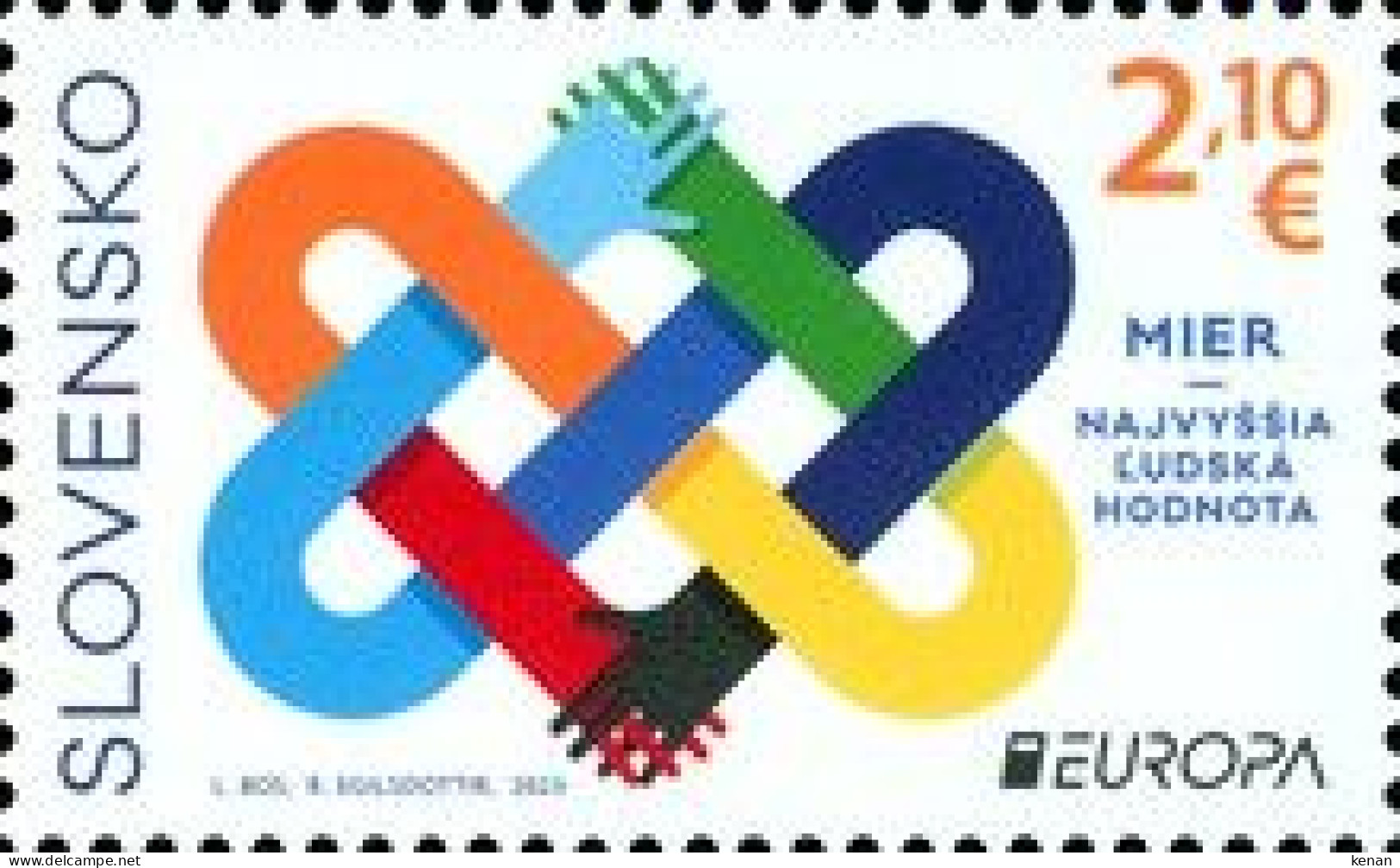 Slovakia, 2023, EUROPA Stamp - Peace - The Highest Value Of Humanity (MNH) - Ongebruikt