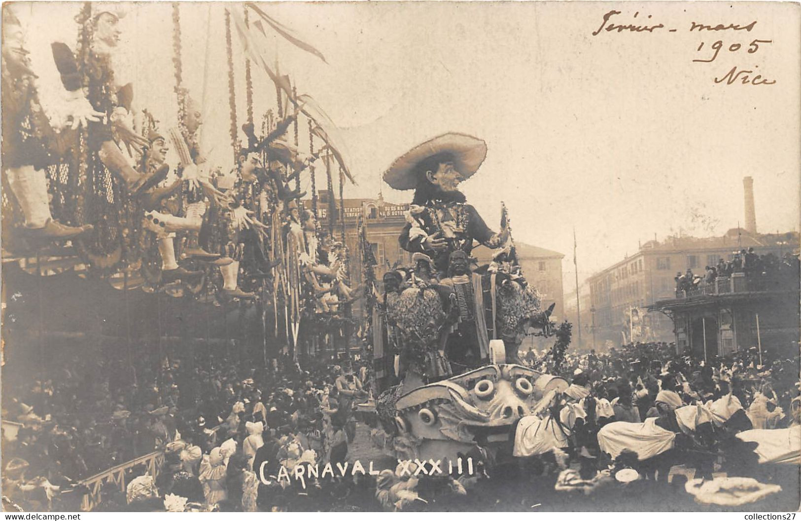 06-NICE- 1905 CARTE PHOTO- CARNAL XXX III - Carnaval