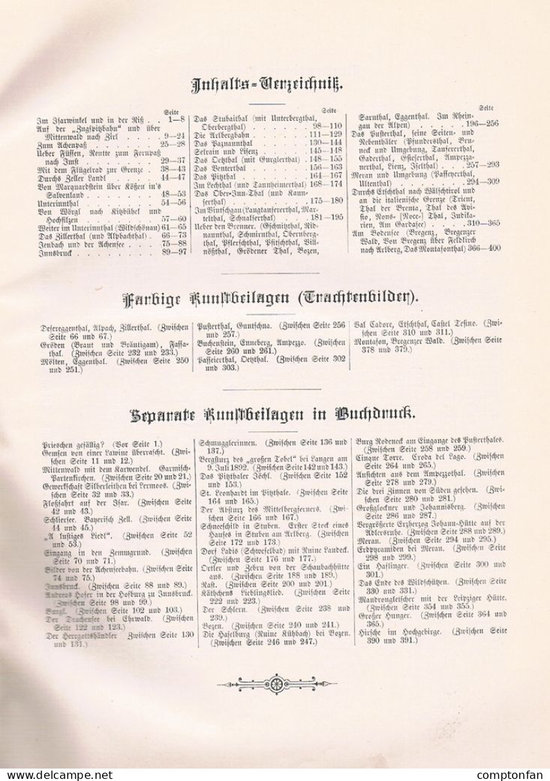 B100 879 Achleitner Tirol Und Vorarlberg Compton Grubhofer Rarität 1895 !!