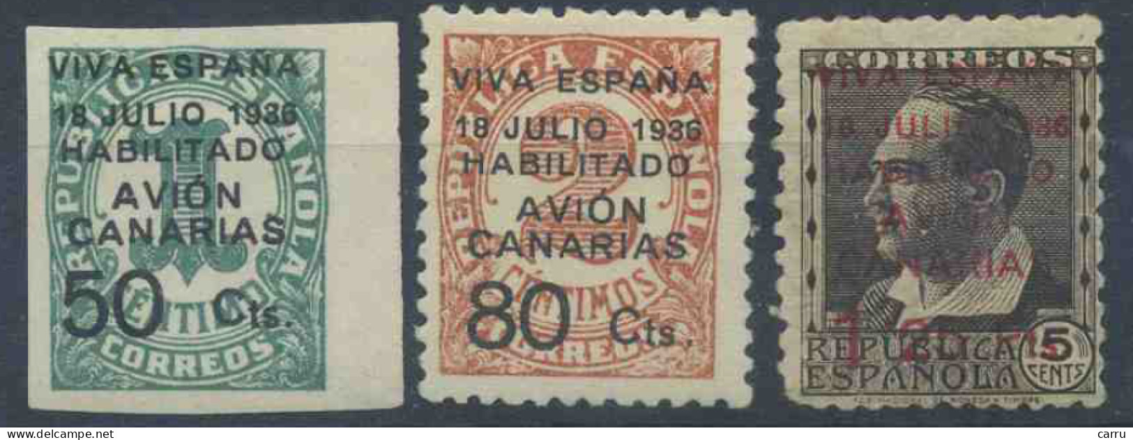 España - Canarias - 1936-1937 (Ed. 4/6) - Unused Stamps