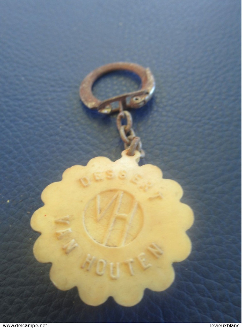 Porte-Clé  Ancien/ Pâtisserie  /" Flan Van HOUTEN "/ Plastique/ Avec Chaînette/Vers 1960-1980     POC682 - Key-rings