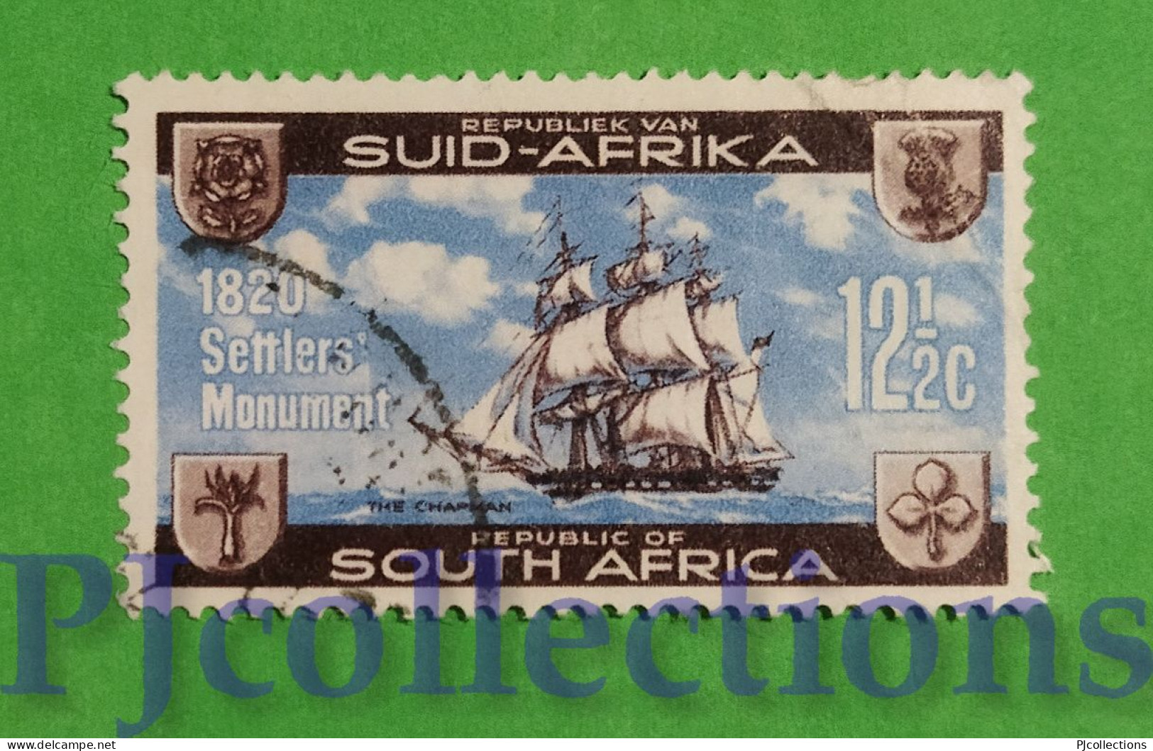 S396 - SUD AFRICA - SOUTH AFRICA 1962 NAVE - SHIP 12,5c USATO - USED - Oblitérés