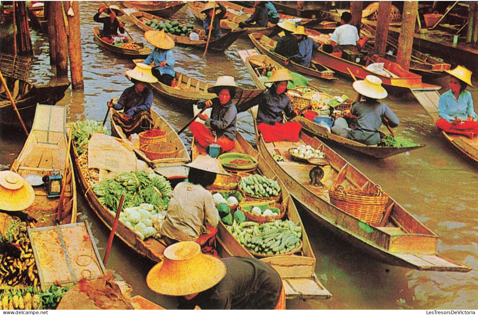 THAÏLANDE - Rajchaburi - Floating Market At Damnersaduok - Colorisé - Carte Postale - Tailandia