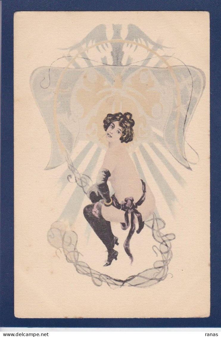 CPA Douhin Illustrateur Femme Woman érotisme Nu Féminin Symbolisme Voir Dos - Doubek, F.