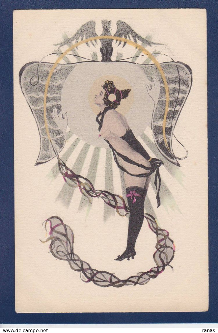 CPA Douhin Illustrateur Femme Woman érotisme Nu Féminin Symbolisme Voir Dos - Doubek, F.