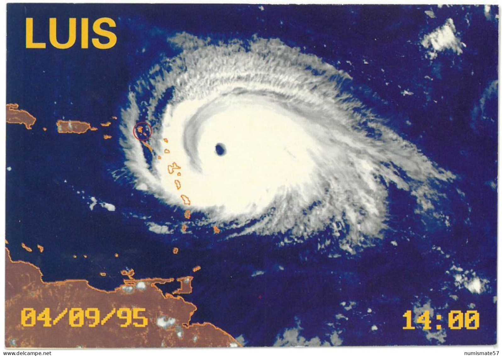 CP ORAGAN LUIS - 4 Et 5 Septembre 1995 - SAINT MARTIN - SAINT BARTHELEMY - Saint Martin