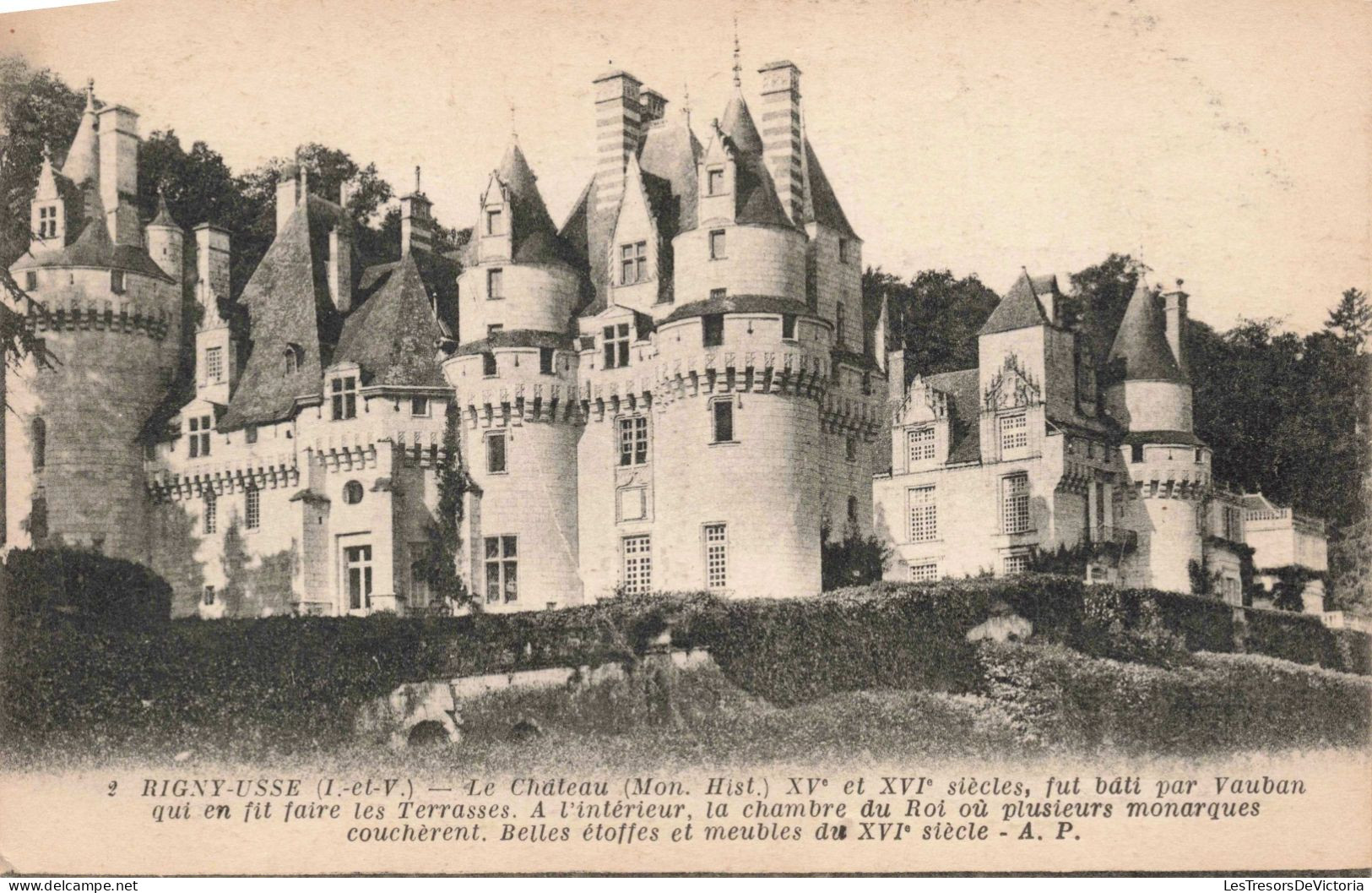 FRANCE - Rigny-Ussé - Le Château - Carte Postale Ancienne - Andere & Zonder Classificatie
