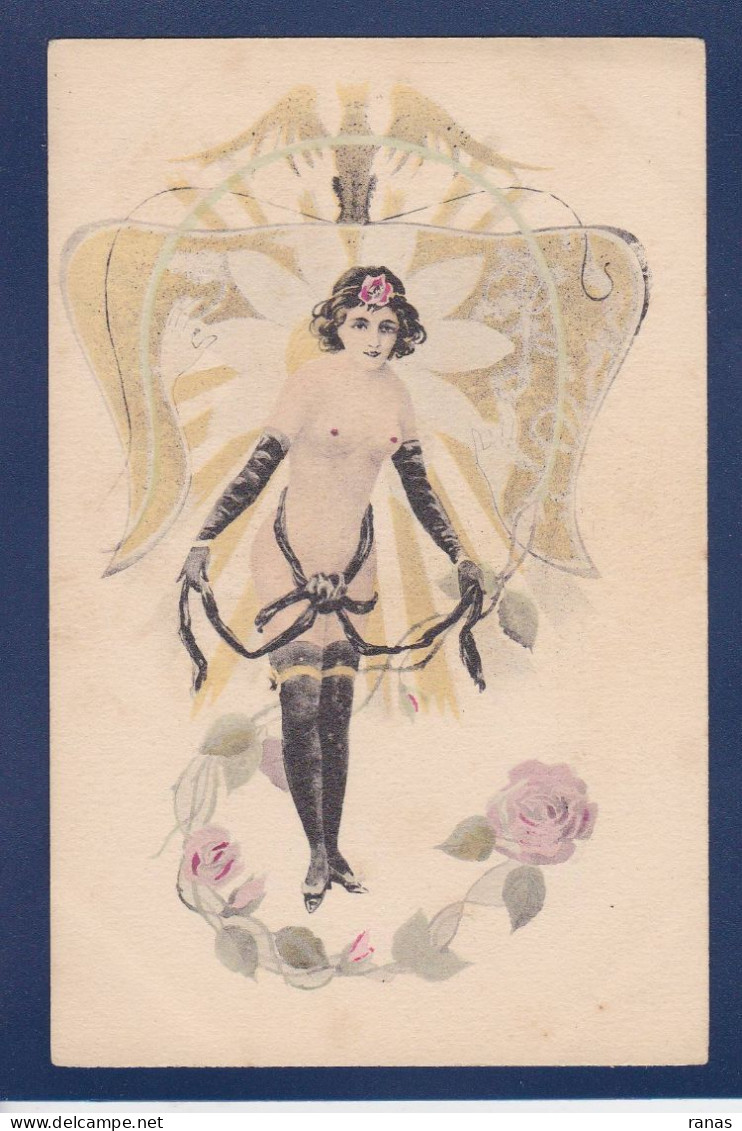 CPA Douhin Illustrateur Femme Woman érotisme Nu Féminin Symbolisme Voir Dos - Doubek, F.