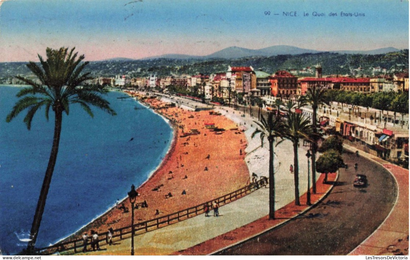 FRANCE - Nice - Le Quai Des États-Unis - Colorisé - Carte Postale - Places, Squares
