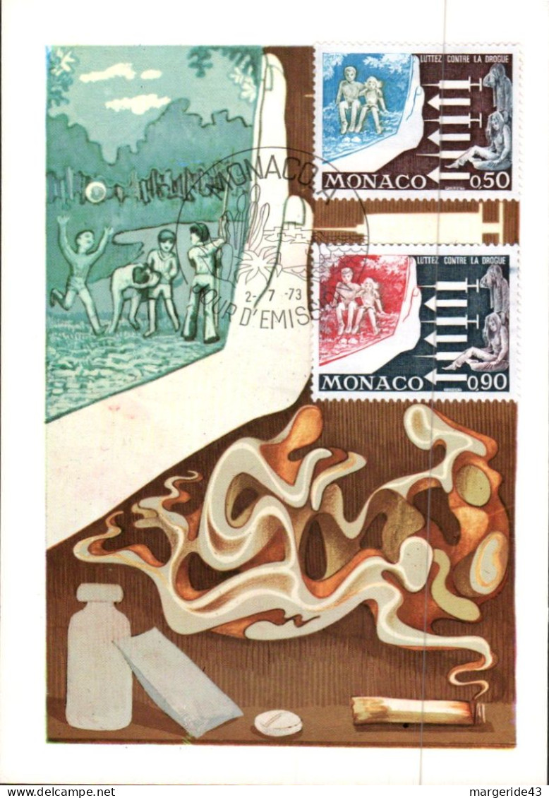 ANDORRE CARTE MAXIMUM 1974 CENTENAIRE DE L'U P U - Cartes-Maximum (CM)