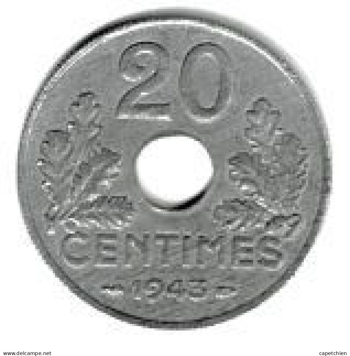 FRANCE / ETAT FRANCAIS / 20 CENTIMES / 1943 / ZINC / 2.97 G - 10 Centimes