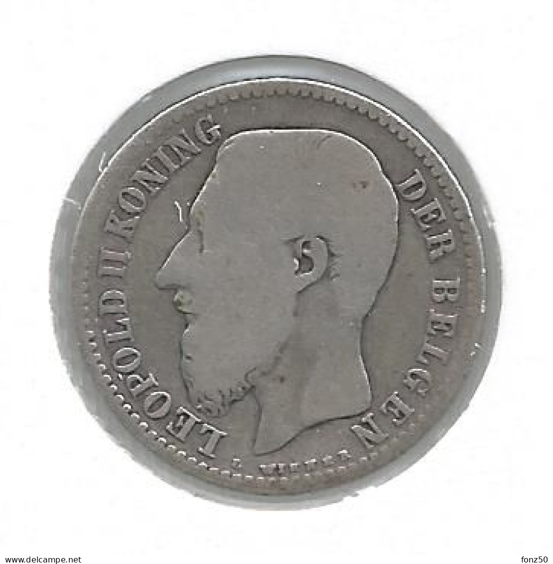 LEOPOLD 2 * 1 Frank 1887 Vlaams  Zonder Punt * Z.Fraai * Nr 12470 - 1 Frank