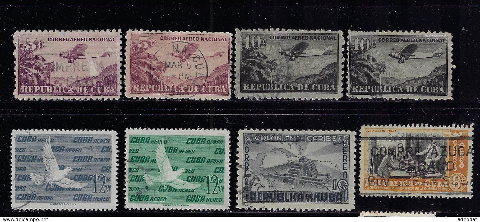 CUBA 1931-1946 AIRMAIL SCOTT C12...38  CANCELLED - Aéreo