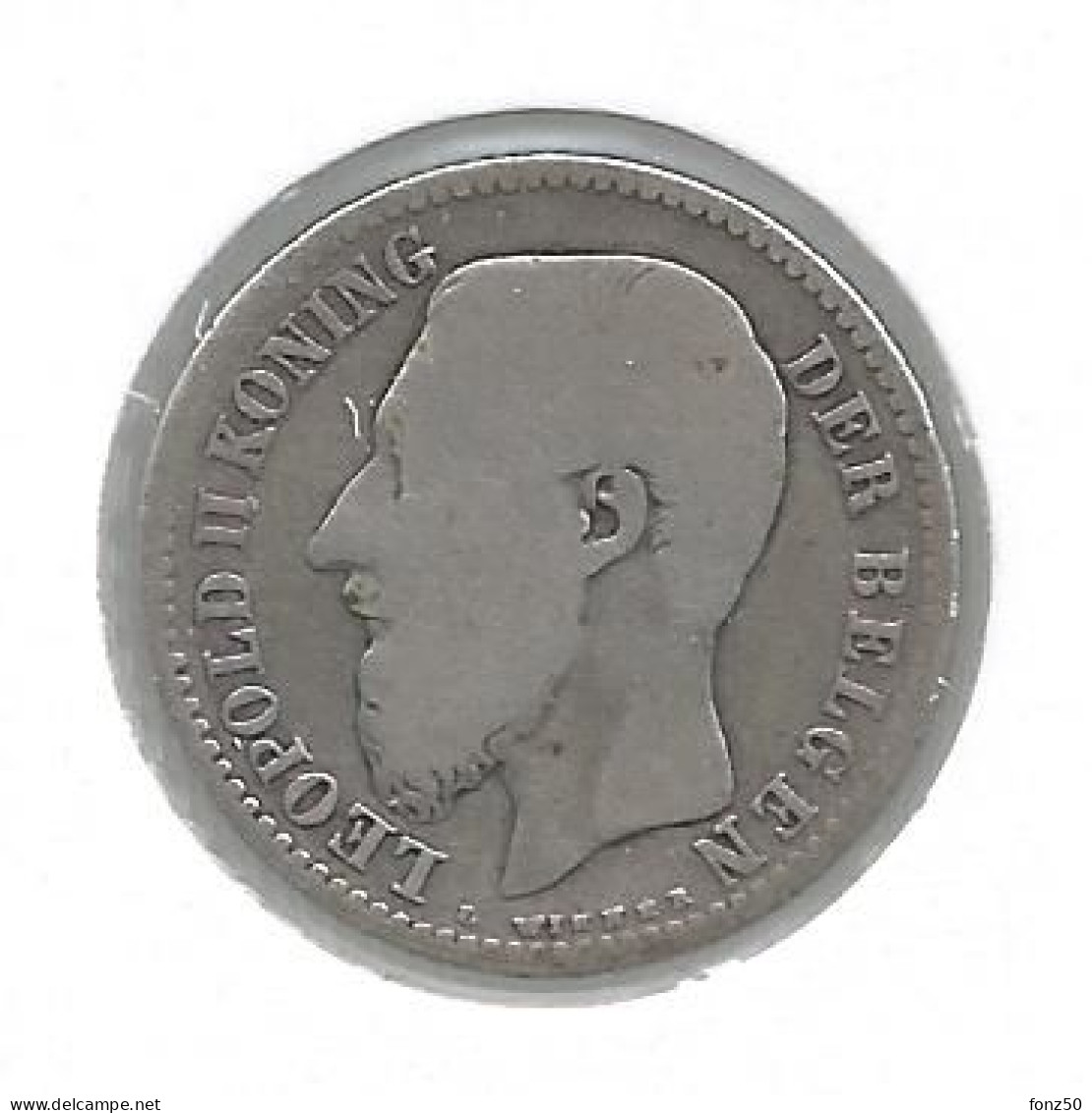 LEOPOLD 2 * 1 Frank 1887 Vlaams  Zonder Punt * Z.Fraai * Nr 12469 - 1 Franc