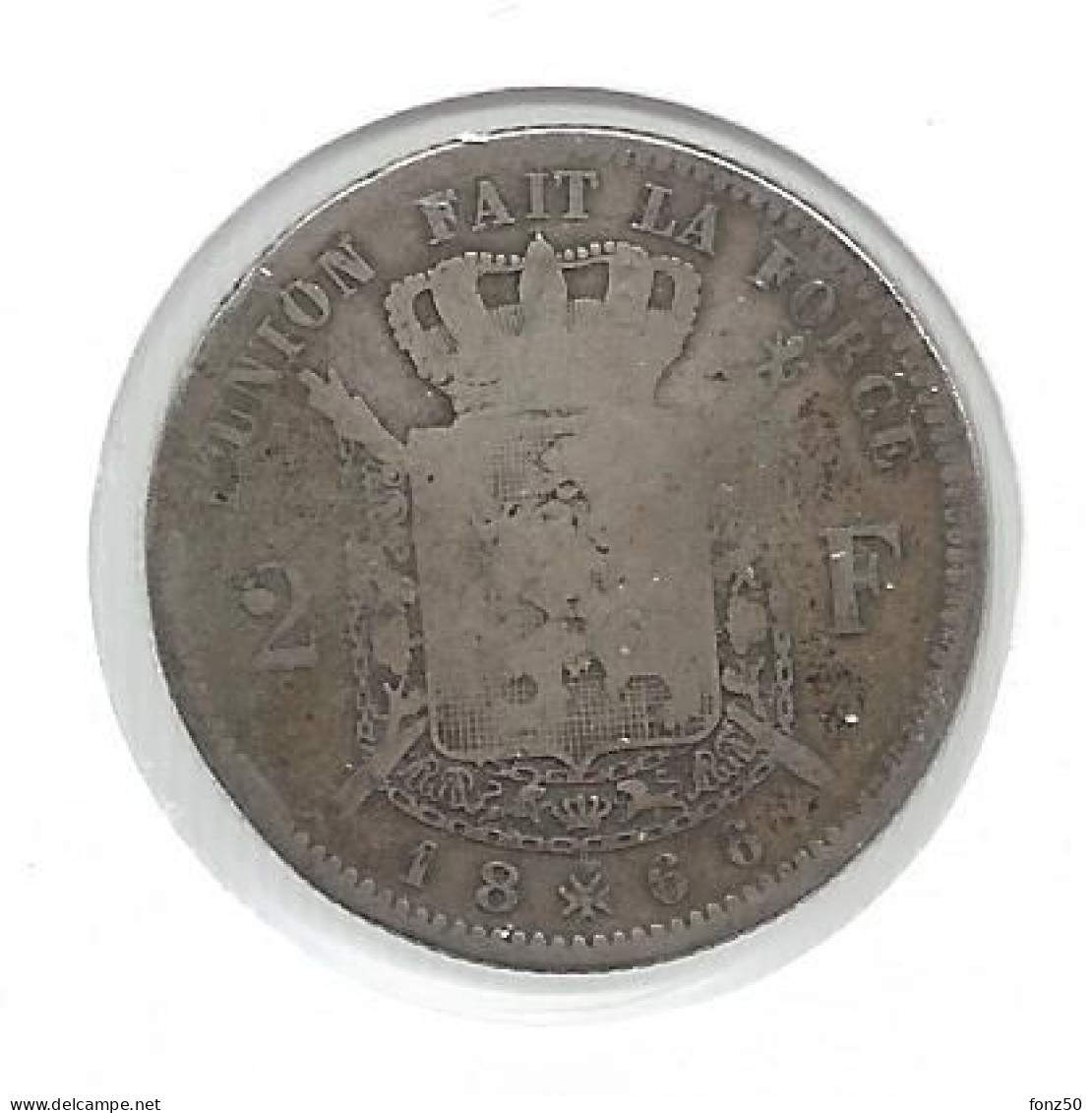 LEOPOLD 2 * 2 Frank 1866 Frans * Z.Fraai * Nr 12474 - 2 Francs