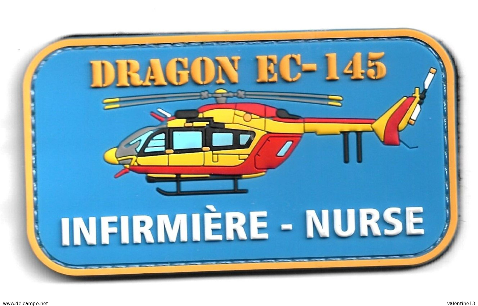 Ecusson PVC DRAGON EC 145 INFIRMIERE - Bomberos