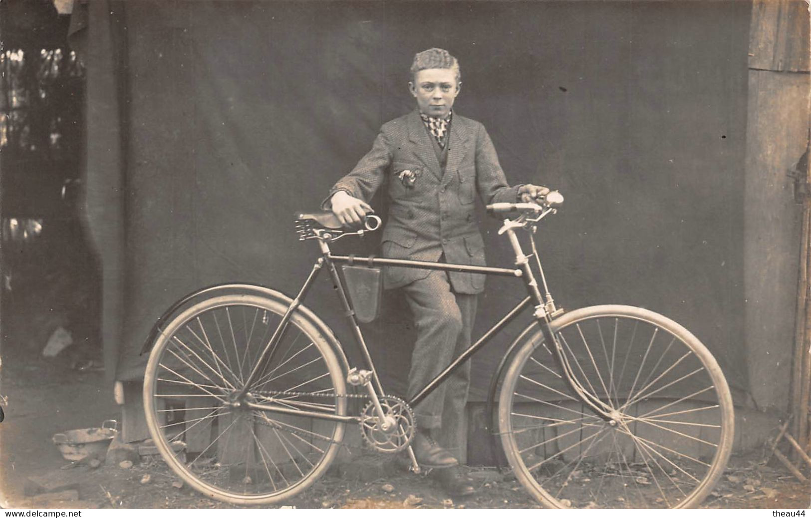 ¤¤   -    Carte-Photo D'un Jeune Homme Avec Son Vélo  -  Bicyclette      -   ¤¤ - Other & Unclassified