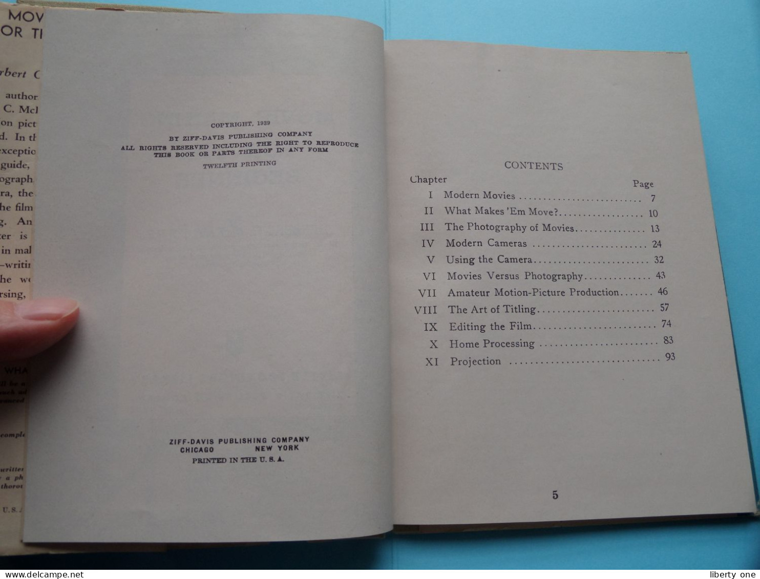 Movie MAKING For The Beginner By Herbert C. McKay, F.R.P.S. > Little Technical Library ( See Scans ) ZIFF-DAVIS - 1939 ! - Riviste