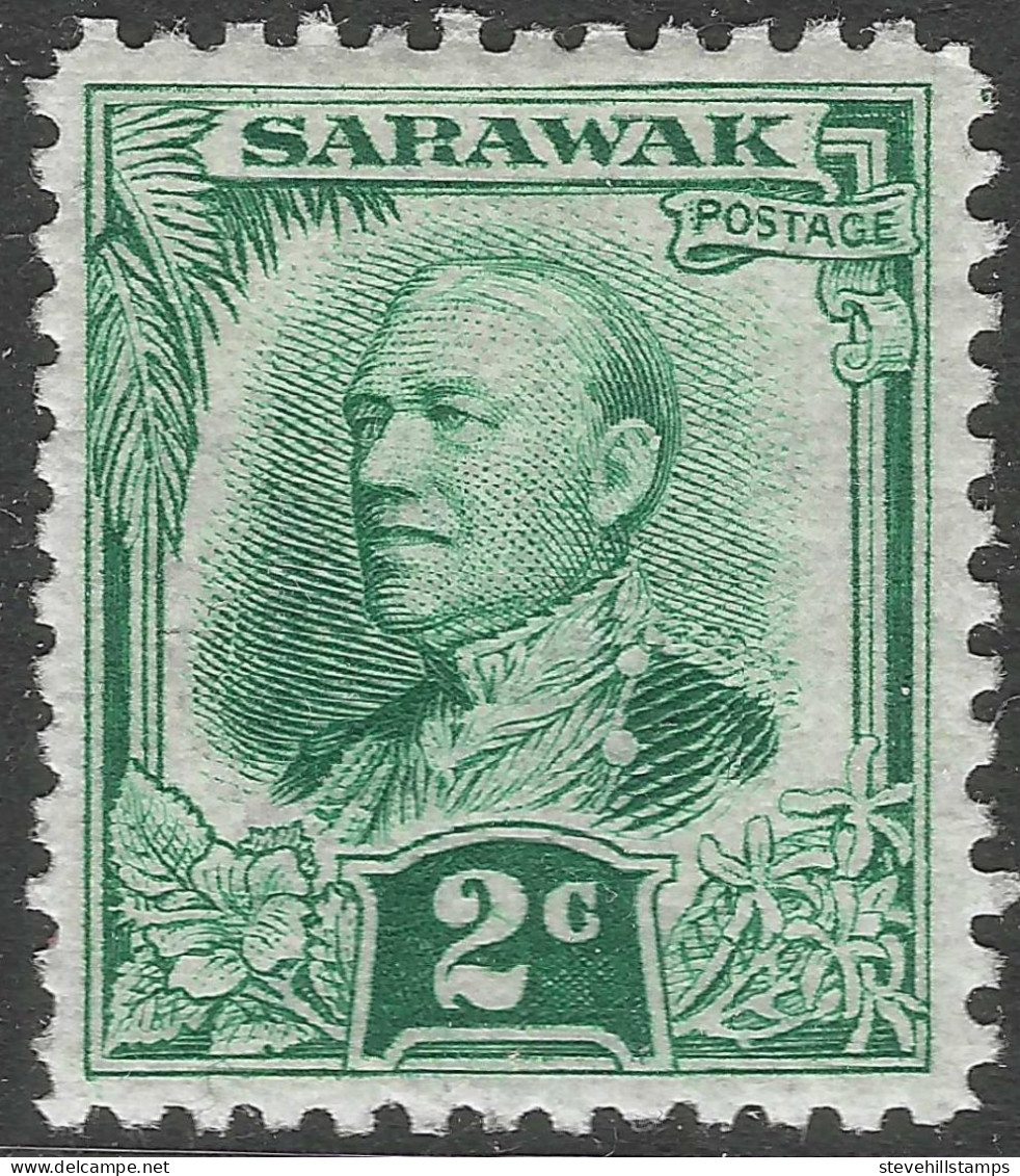 Sarawak. 1932 Sir Charles Vyner Brooke. 2c MH. SG 92 - Sarawak (...-1963)