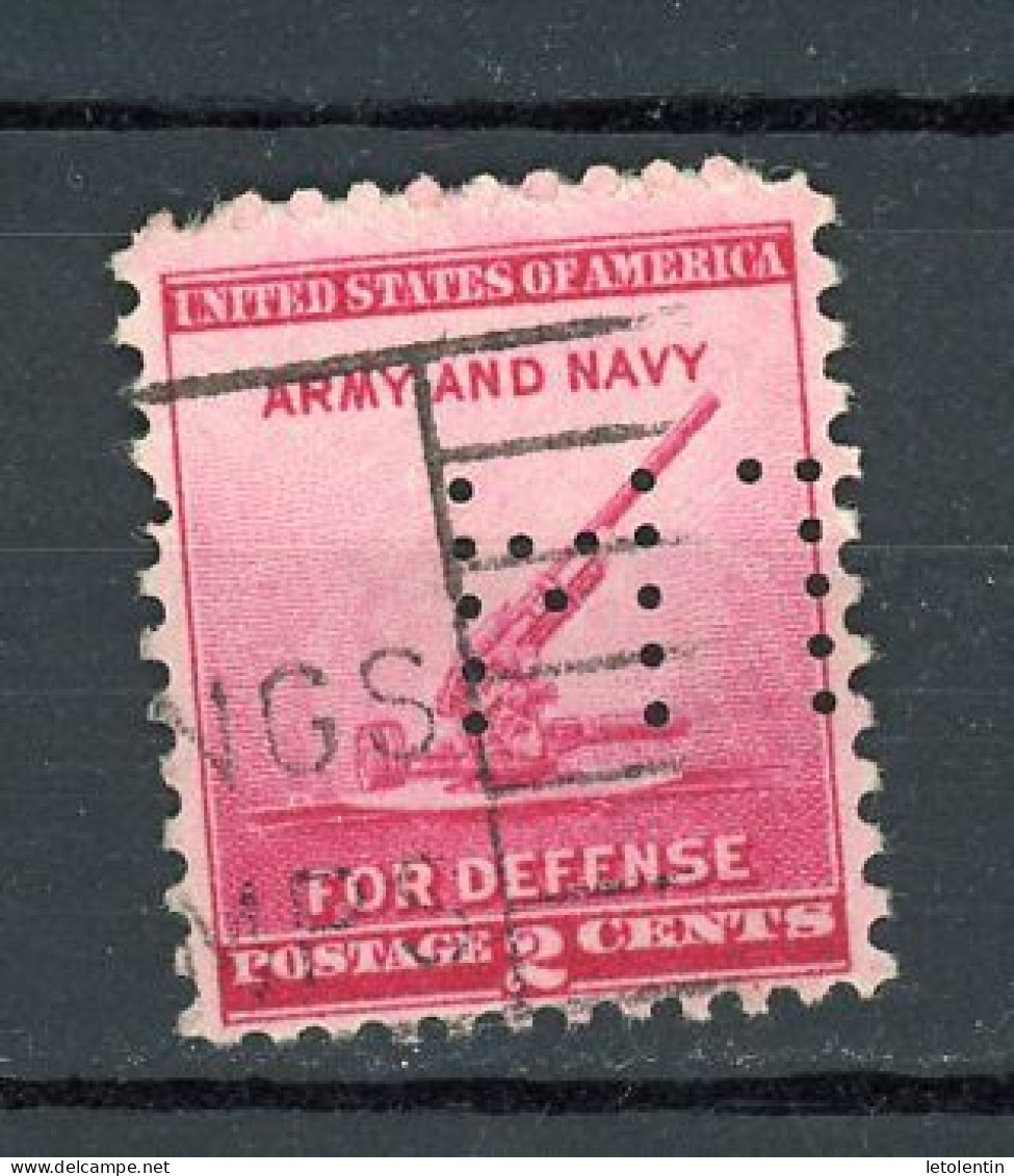 USA : CANON - N° Yvert 452 Obli. & PERFORÉ "MT" - Perforados