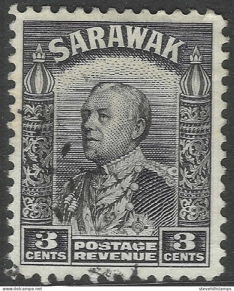 Sarawak. 1934-41 Sir Charles Vyner Brooke. 3c Used. SG 108 - Sarawak (...-1963)