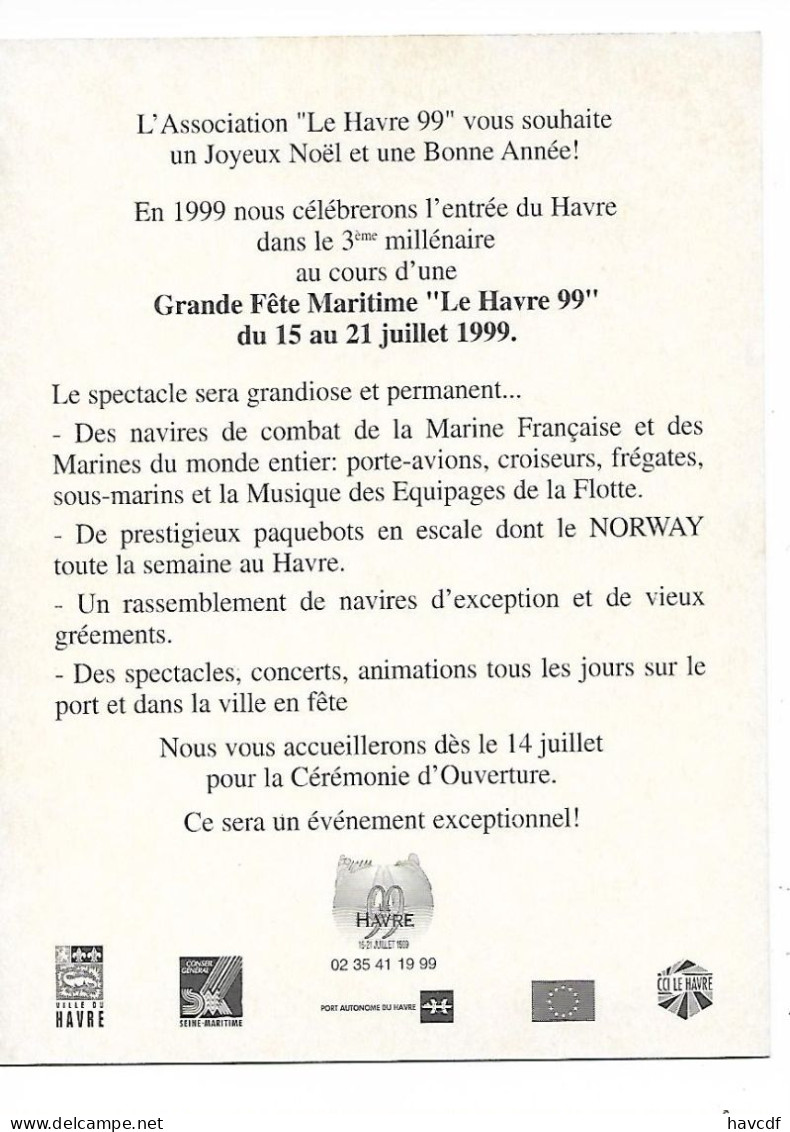 CPM - édit. Ville Du Havre - LE HAVRE 99 - Grande  Fête Maritime - Savignac