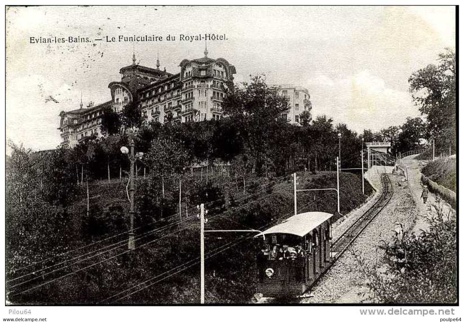 Le Funiculaire D'Évian Les Bains  (74)  ( CPA ) - Funiculaires