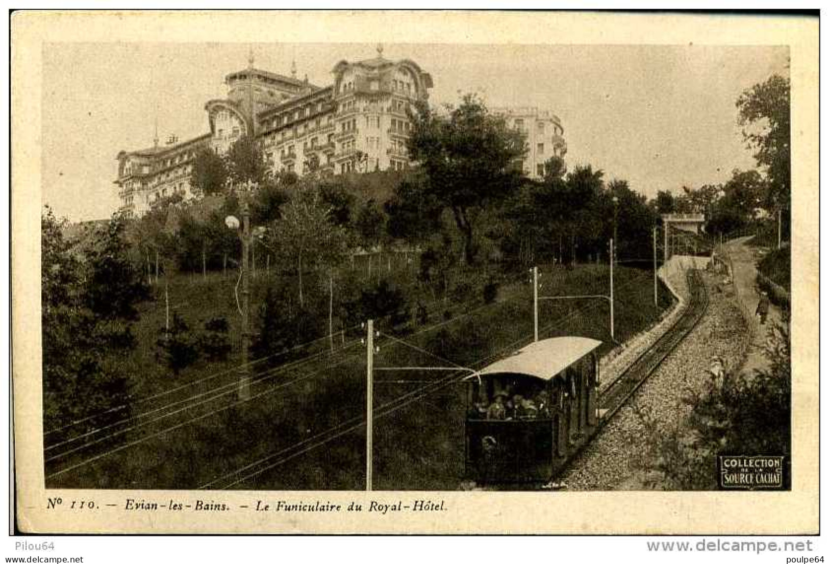 Le Funiculaire D'Évian Les Bains  (74)  ( CPA ) - Funiculaires