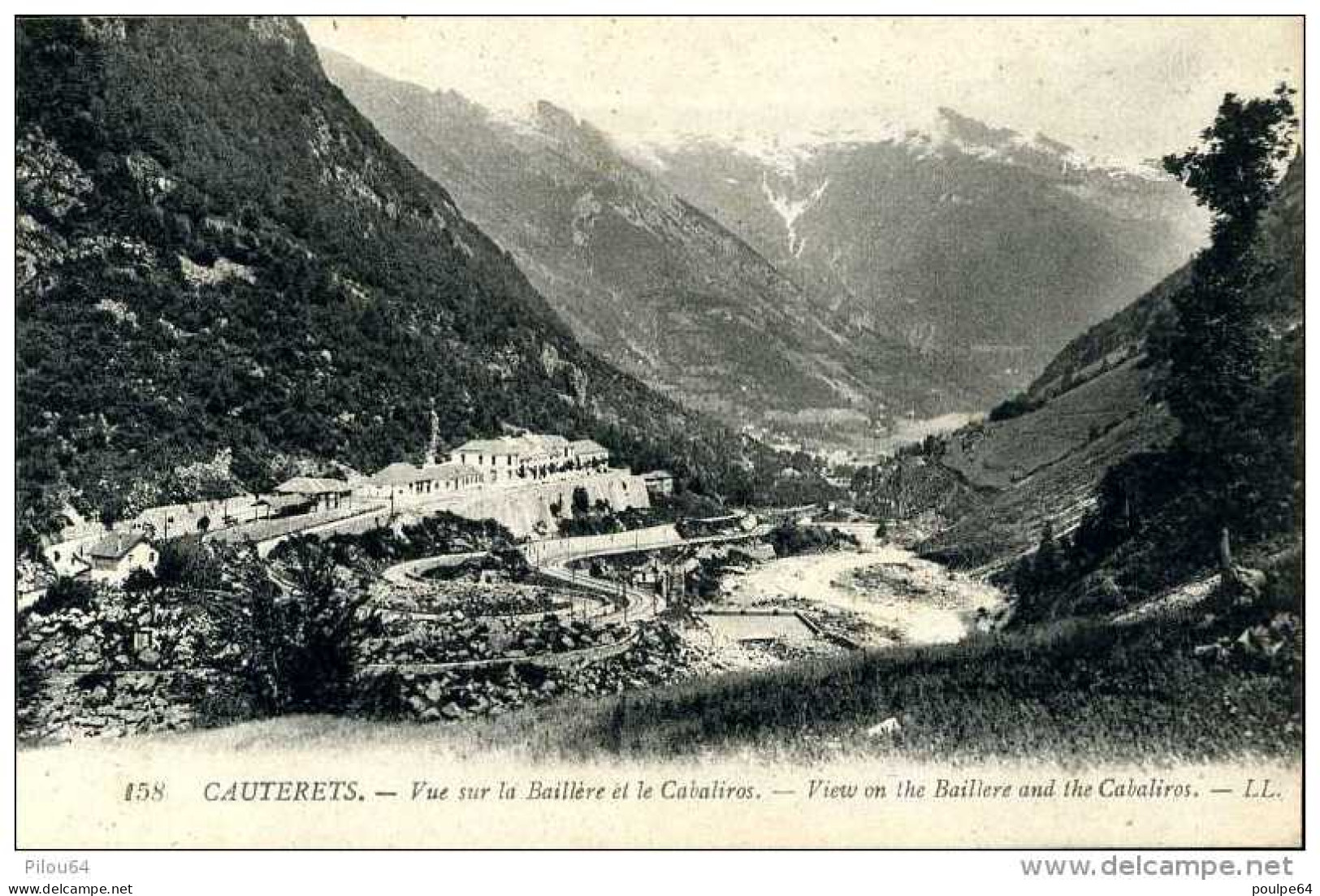 La Ligne Du Funiculaire - Les établissemts De La Raillère Et Du Pré - Cauterets (65)  ( CPA ) - Funiculaires