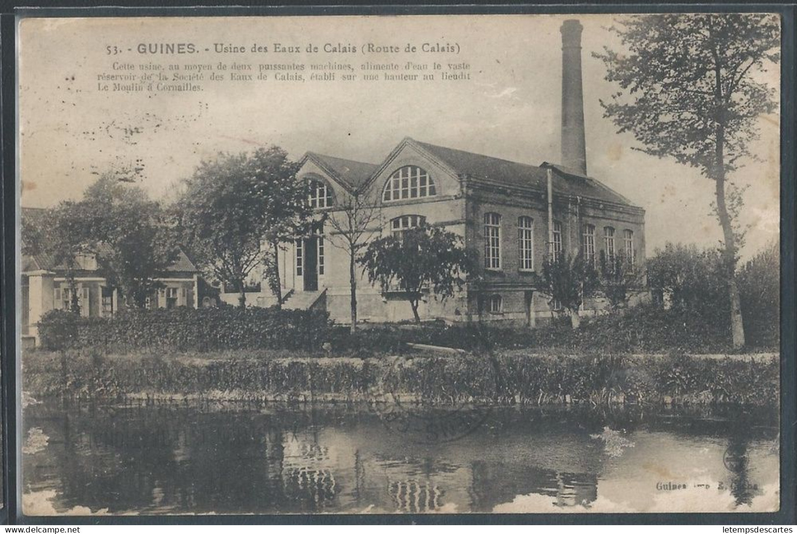 CPA 62 - Guines, Usine Des Eaux De Calais - Guines