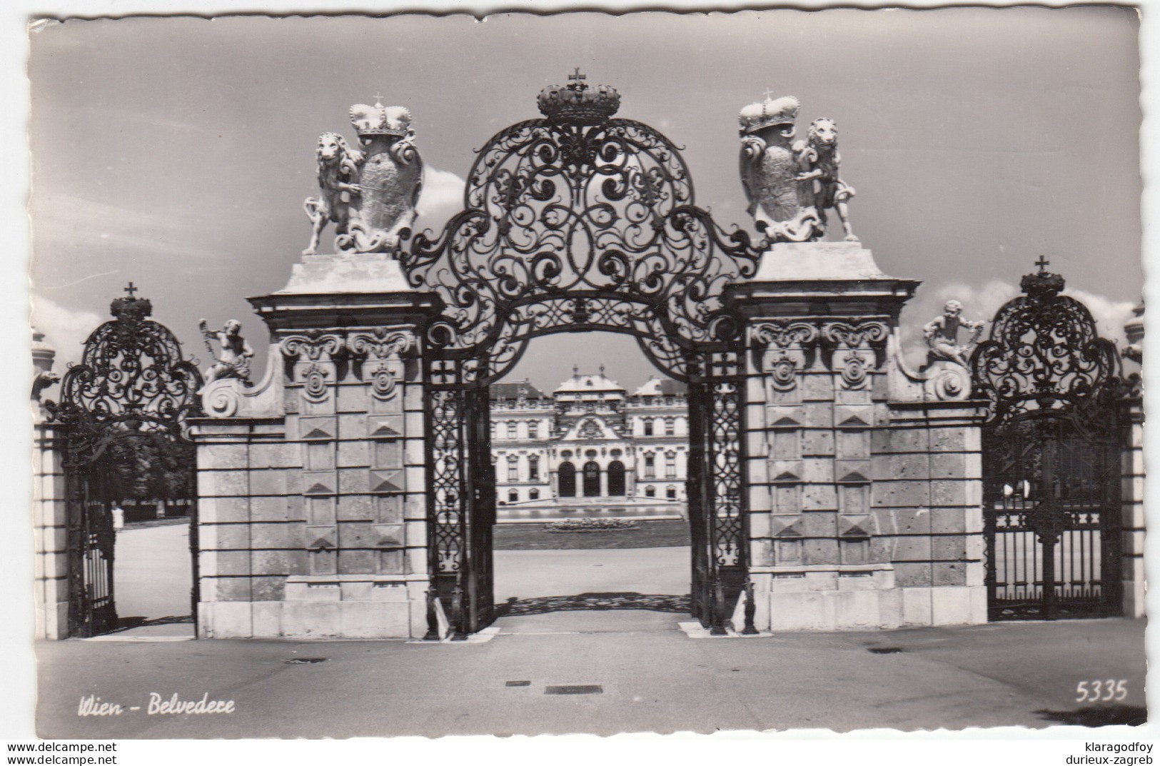 Belvedere Gates Photopostcard Travelled 1958 B170228 - Belvedere