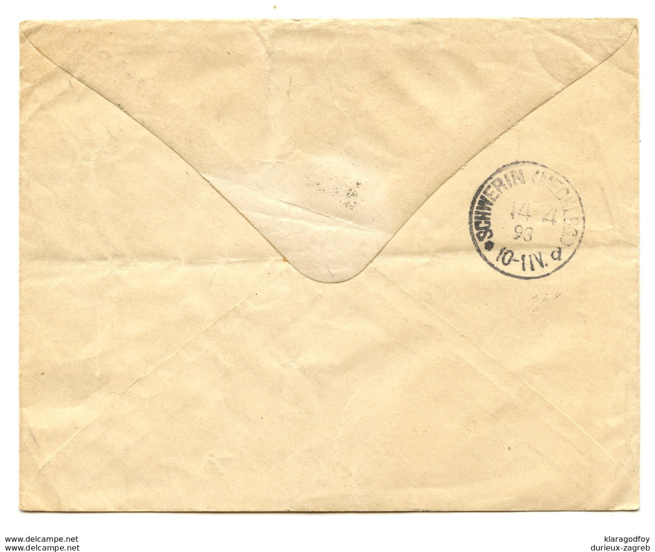 Belgium Postal Stationery Letter Cover Posted 1893 Anvers To Schwerin B200401 - Briefumschläge