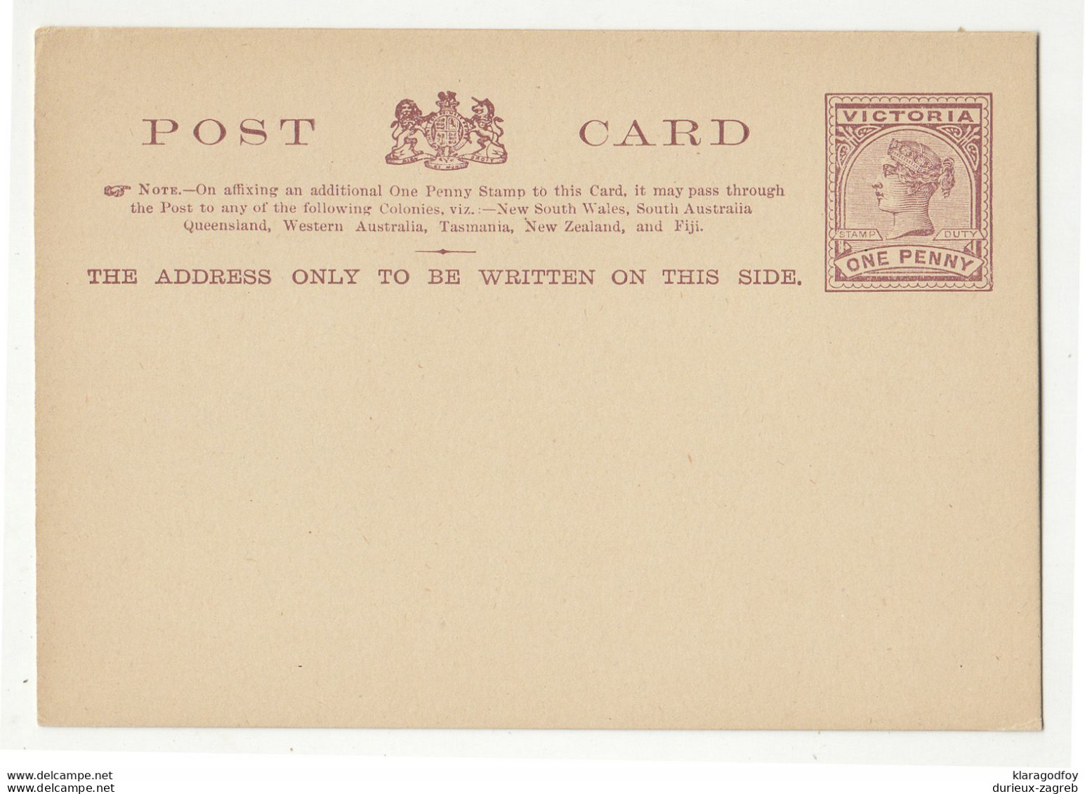 Victoria Queen Victoria Postal Stationery Postcard Not Posted B210526 - Other & Unclassified