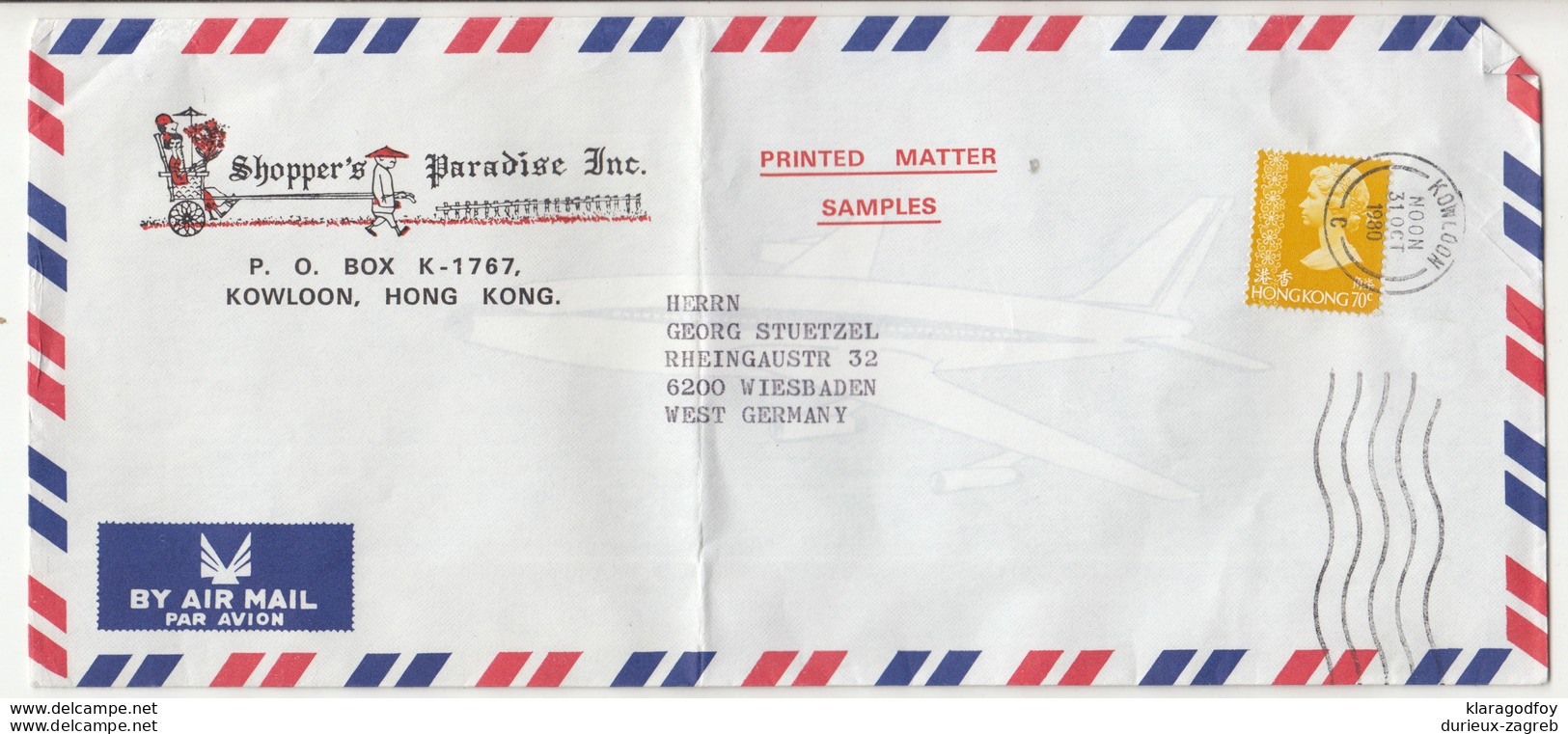 Shopper's Paradise Inc. 4 Company Air Mail Letter Covers Posted To 1980? Germany B200210 - Briefe U. Dokumente