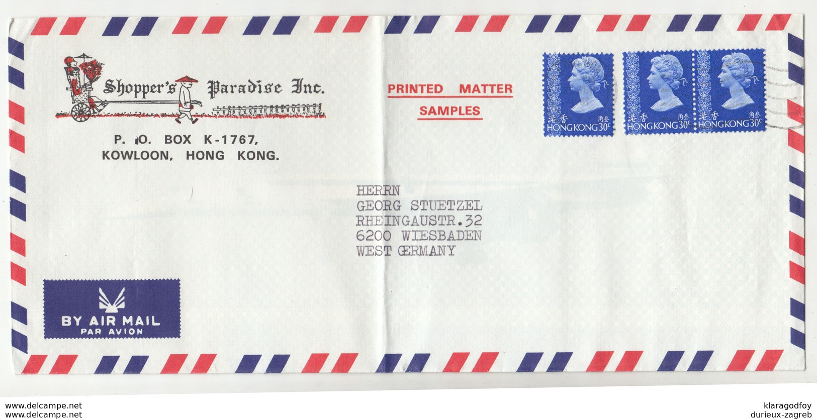 Shopper's Paradise Inc. 4 Company Air Mail Letter Covers Posted To 1980? Germany B200210 - Storia Postale