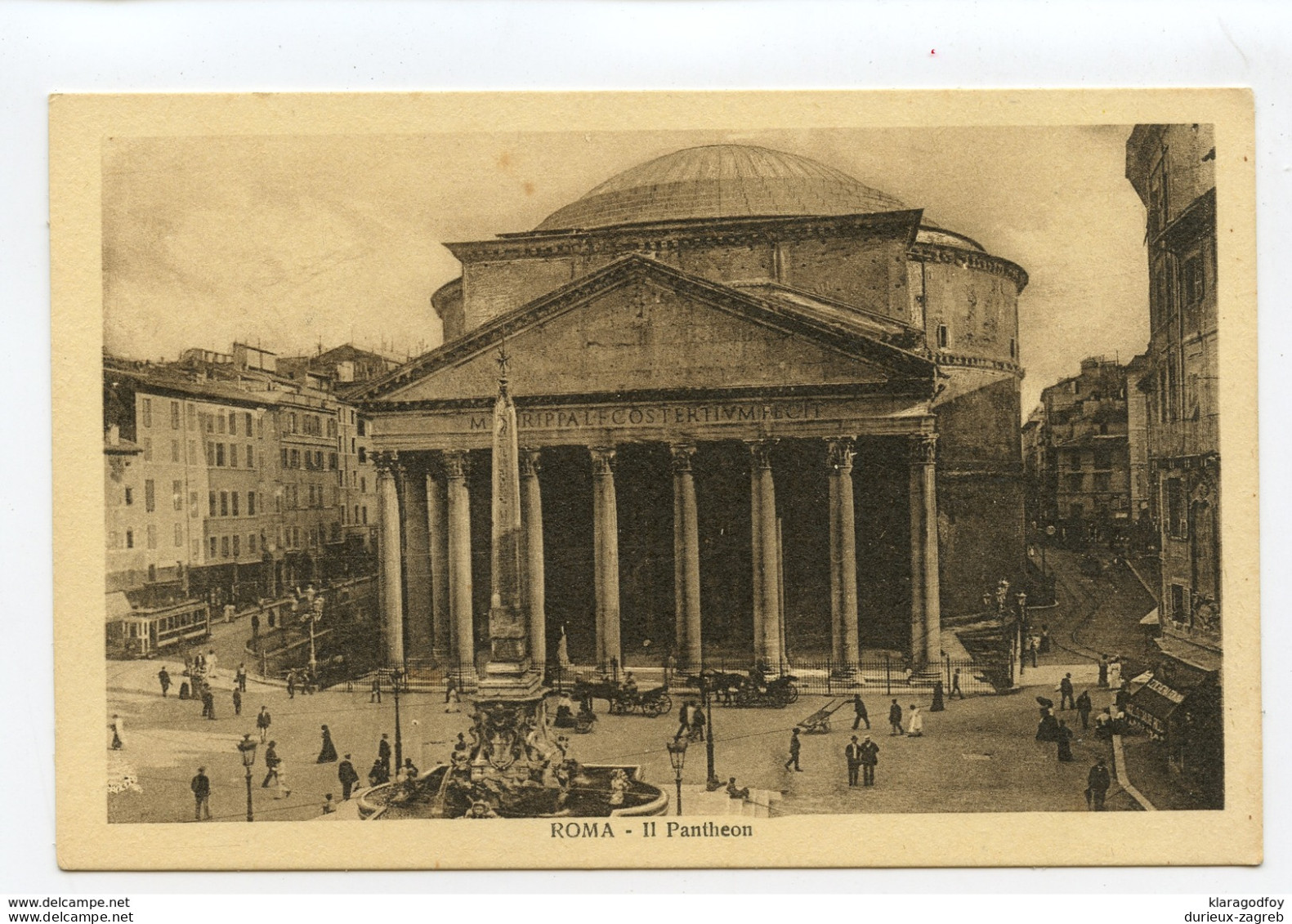 Roma, Il Pantheon Old Postcard Unused B171212 - Panthéon