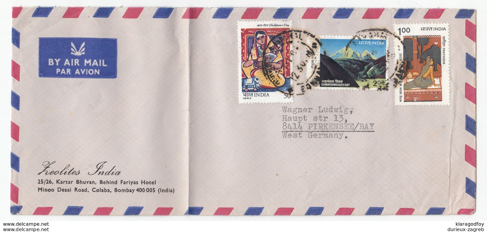 India, Zeolites India Company Airmail Letter Cover Travelled 198? B171025 - Cartas & Documentos