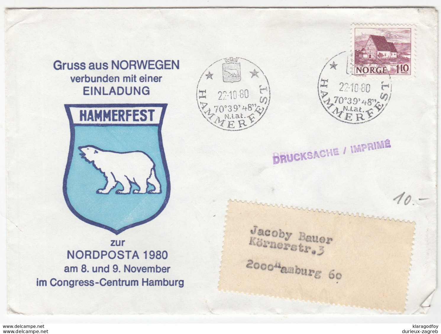 Norway, Special Letter Cover & Postmark Travelled 1980 B171025 - Brieven En Documenten