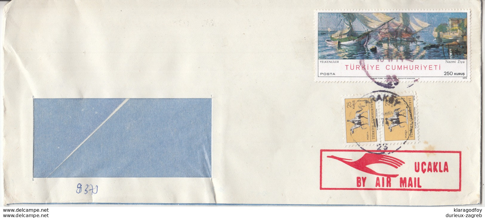 Turkey, Deriş Patents And Trademarks Agency Airmail Letter Cover Travelled 1974 B171025 - Brieven En Documenten