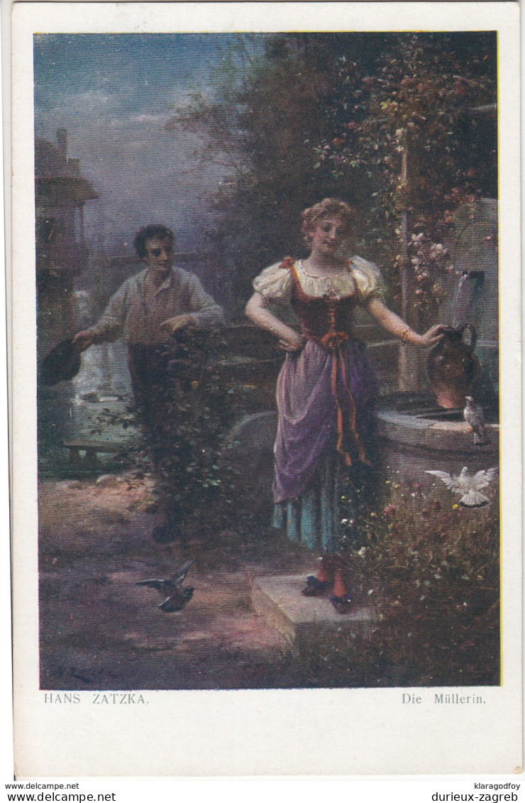 "Die Müllerin" By Hans Zatzka Vintage Postcard Unused B170501 - Zatzka