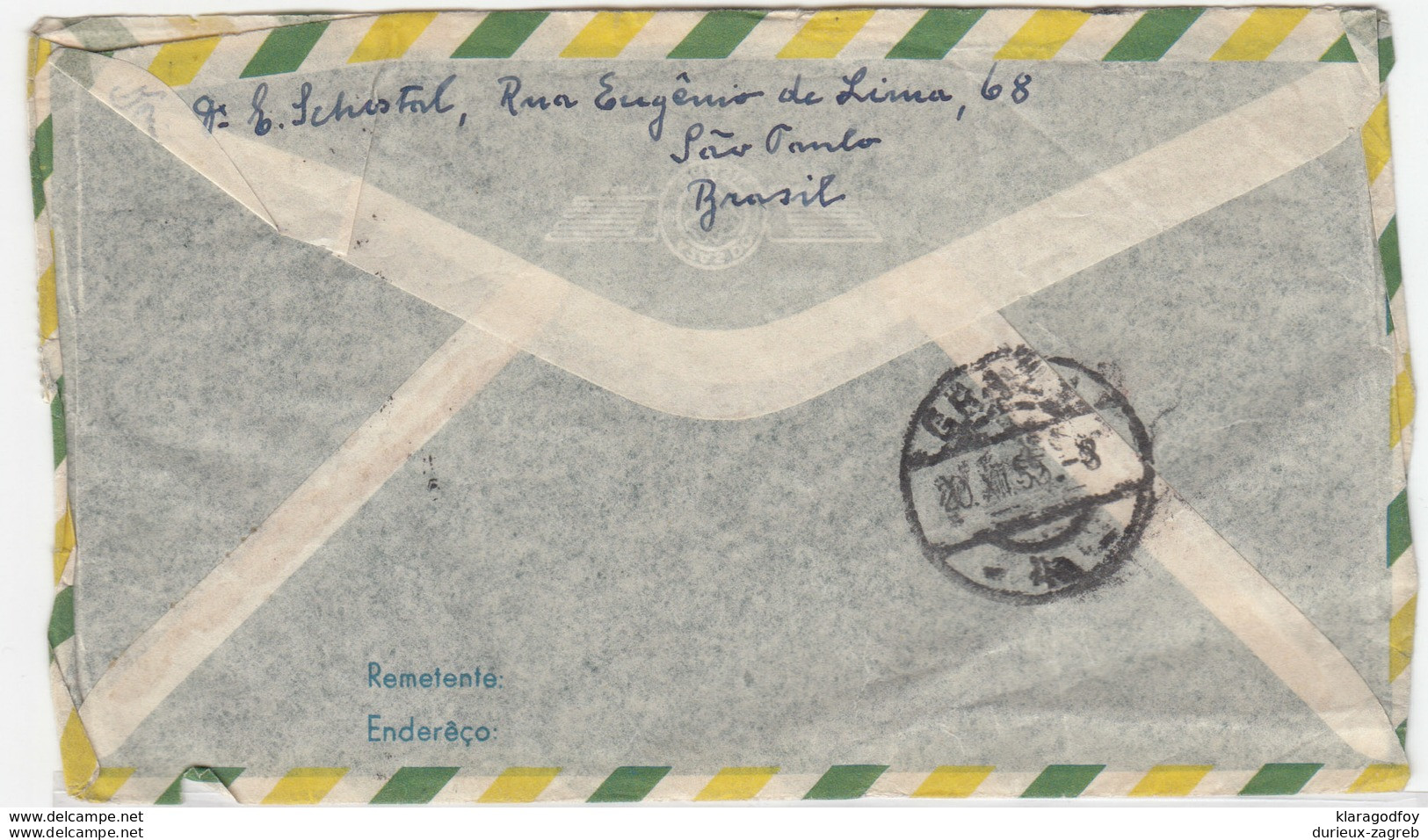 Brasil, Letter Cover Airmail Travelled 1955 B170330 - Brieven En Documenten