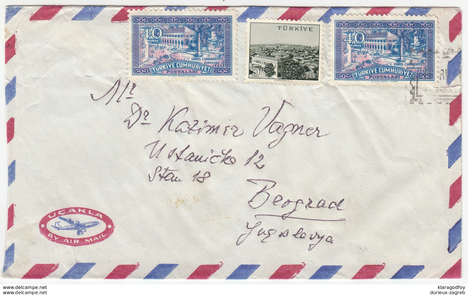 Turkey, Airmail Letter Cover Travelled 1961 B170330 - Covers & Documents