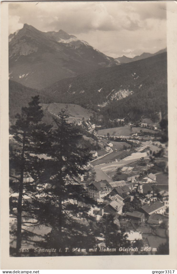 D5612) SCHARNITZ In TIROL Mit Homem Gleirsch - ALT S/W 1932 - Scharnitz