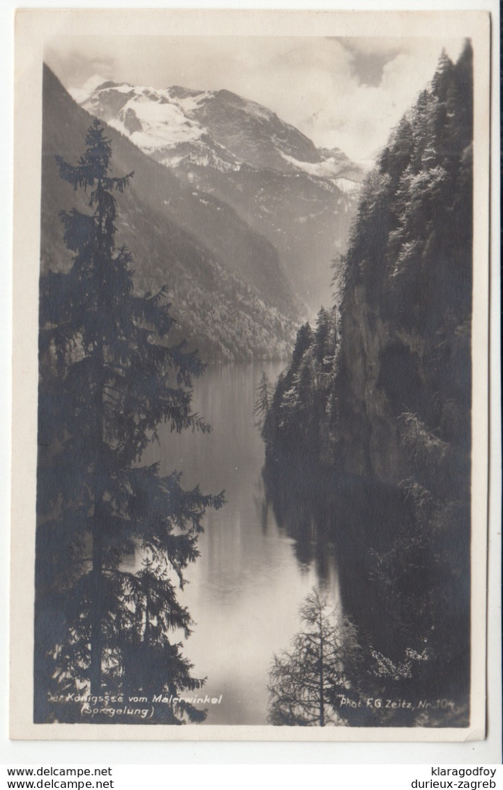 Königssee Vom Malerwinkel Old Postcard Travelled 1928 B181115 - Ottobrunn