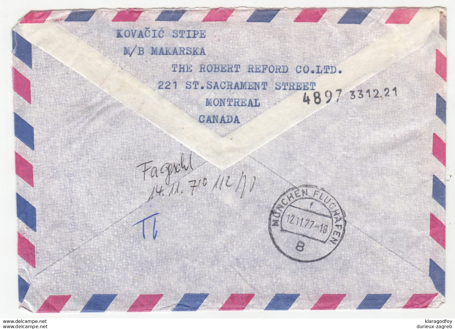 Portugal Air Mail Letter Cover Travelled Express 1977 To Germany B180425 - Covers & Documents