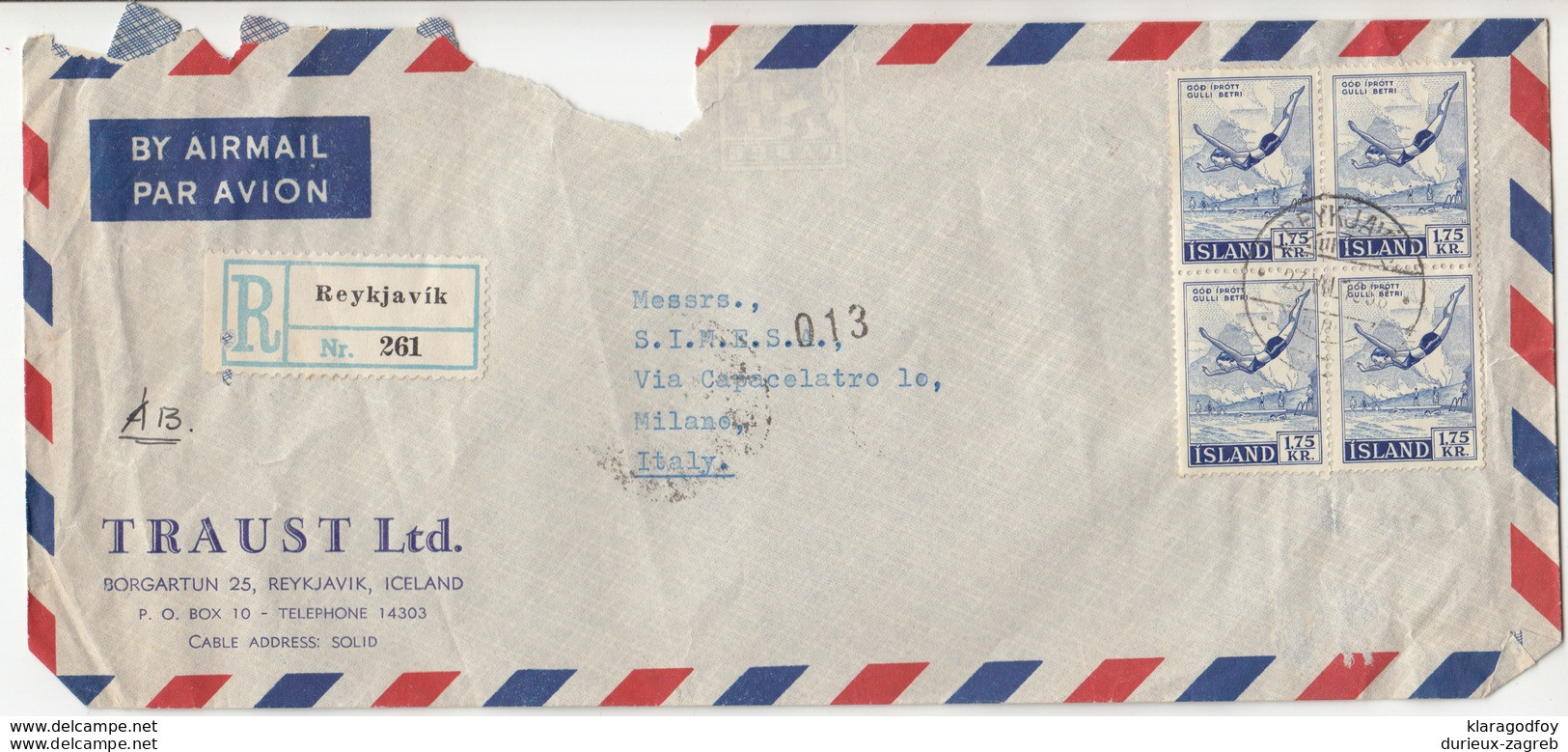 Iceland, Traust Ltd. Letter Cover Airmail Travelled 1958 Reykjavik Pmk B180210 - Briefe U. Dokumente