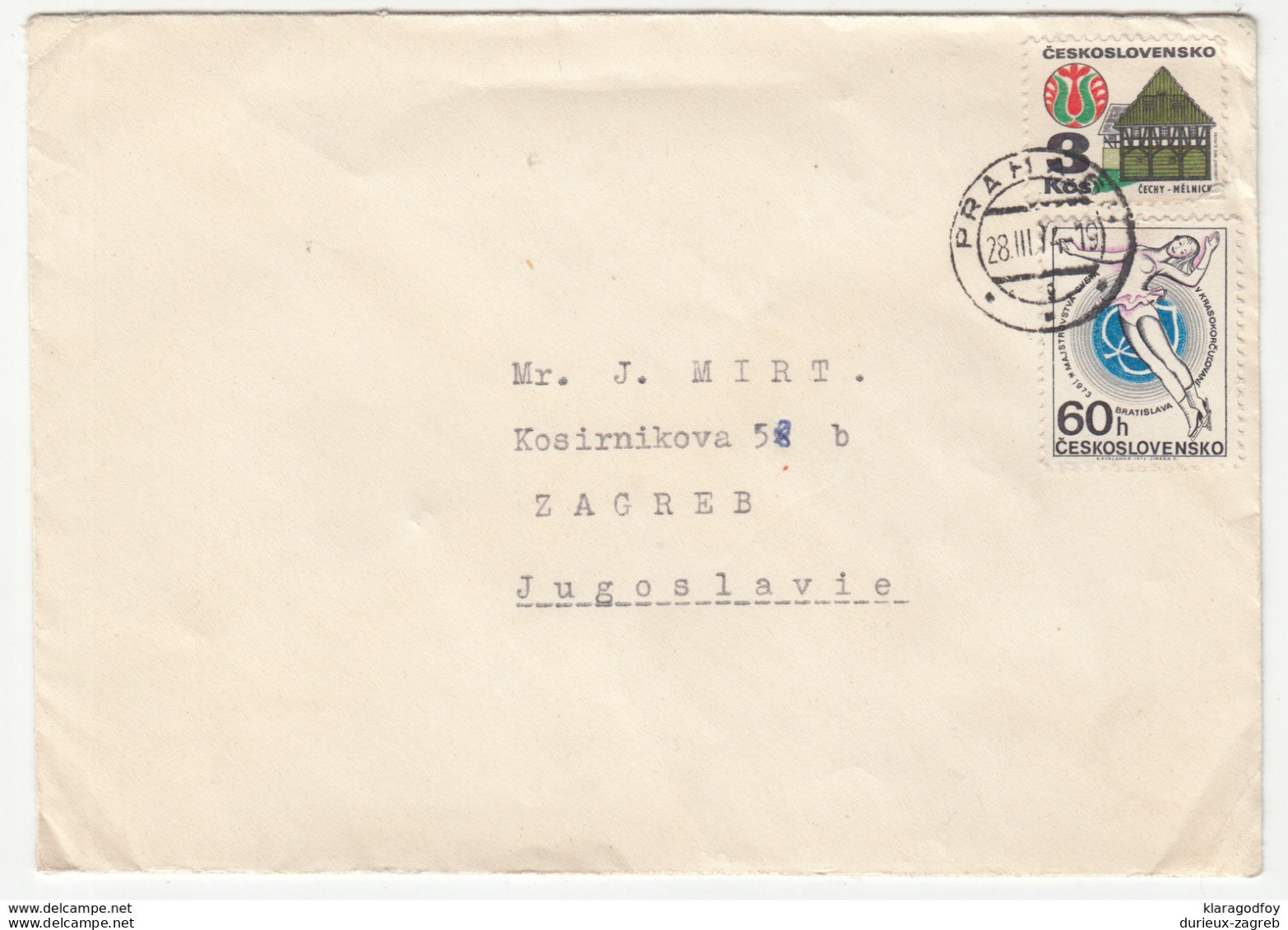 Czechoslovakia, Letter Cover Travelled 1974 Praha Pmk B180205 - Briefe U. Dokumente