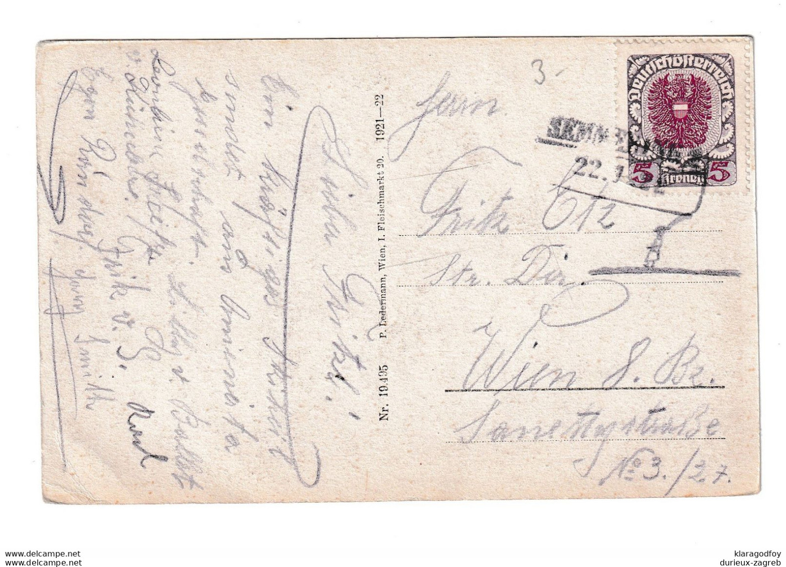 Semmering Old Postcard Posted 1922 Semmering Pmk B210220 - Semmering