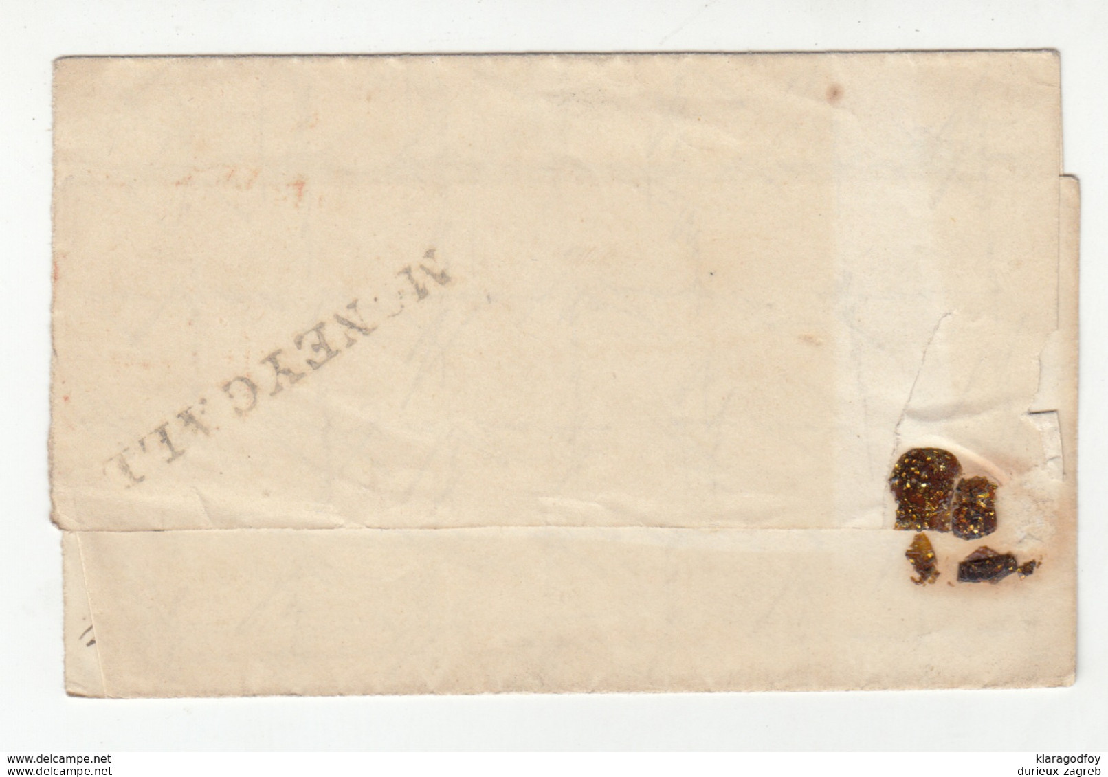 Ireland Prephilately Letter Travelled 1840 Moneygall? To Dublin B190615 - Préphilatélie