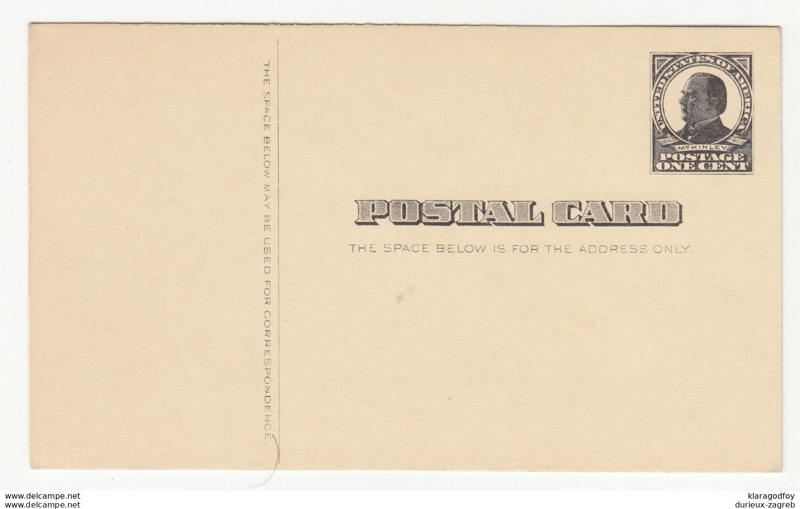 US, Postal Stationery Postal Card Unused 1900's B190601 - 1901-20